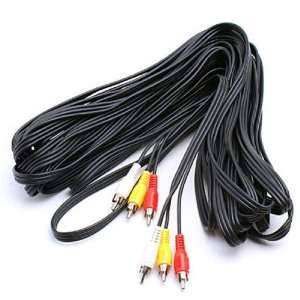   50ft 3 Video Audio RCA Composite Cable for HDTV DVD VCR Electronics