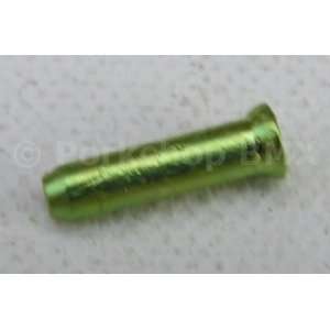  Bicycle brake cable end crimps tips   LIGHT GREEN ANODIZED 