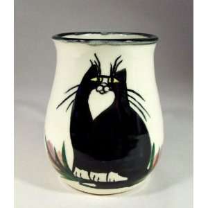 Tuxedo Cat Ceramic Mug created by Moonfire Pottery  