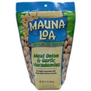 Mauna Loa Macadamias, Maui Onion & Garlic, 11 Ounce Packages:  