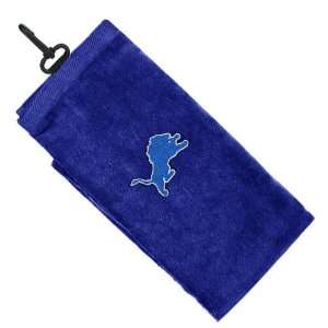  Detroit Lions Blue Embroidered Golf Towel: Sports 