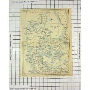   : Antique Map Germany Jutland Funen Seeland Kattegat: Home & Kitchen