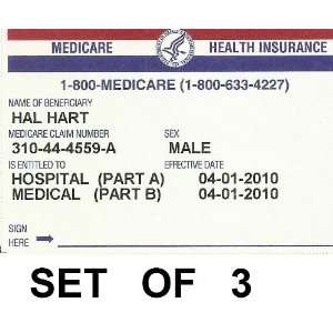  Medicare and Social Security Card Protector (Set of 3 