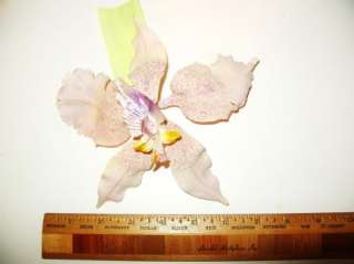 Vintage 1940s Millinery Flower Prpl Orchid Velvet Cntr  