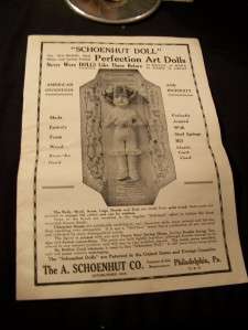 Antique Schoenhut Doll 21/316C With Original Box/Stand/ Book RARE 