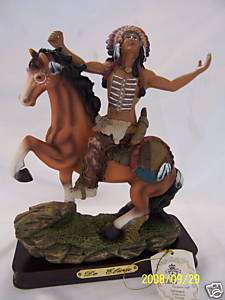 De Elina Indian Warrior on Horse / Free Shipping  