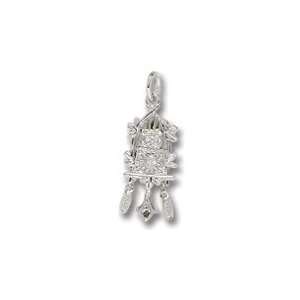  Cukoo Clock Charm in Sterling Silver Jewelry