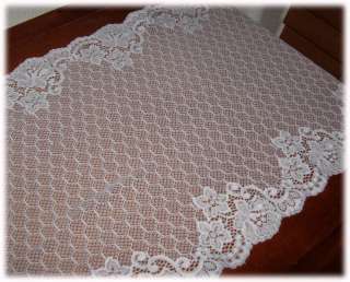LOVELY 11 WIDE SOFT LACE FABRIC FLORAL VENISE SCALLOPS  