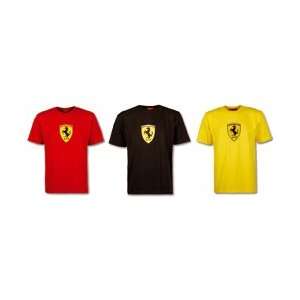  Ferrari T shirt Scudetto Big in Black, Red, Yellow & White 