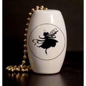  Fairy Dance Silhouette Porcelain Fan / Light Pull: Home 