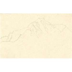   Nicholas Roerich   24 x 14 inches   Cursory sketch of Dilbury Mountain