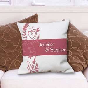 Our Wedding Day Personalized Throw Pillow: Home & Kitchen
