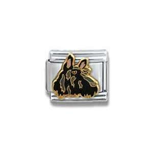 Scottie Dog Breed Canine Collection Italian Charm 18k Gold by Casa D 