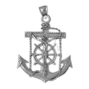 MARINERS CRUCIFIX CROSS Pendant .925 sterling silver  