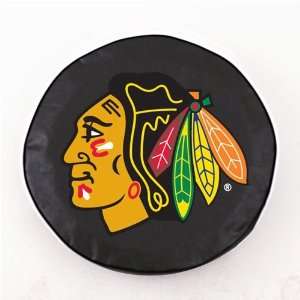  Chicago Blackhawks Logo Tire Cover (Black) A H2 Z: Sports 
