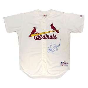  Tri Star Productions Lou Brock Autographed Jersey: Sports 