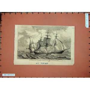 1856 Australian Clipper Ship Schomberg Liverpool Sails  