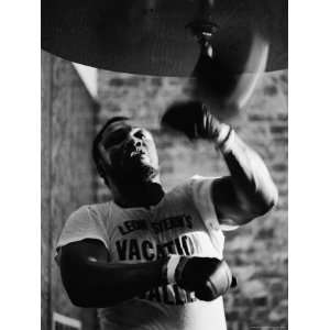  Boxing Champ Joe Frazier Working Out for His Scheduled 