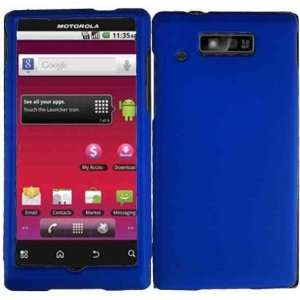  Blue Rubberized Snap on Protective Cover Case for Motorola 