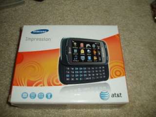 SAMSUNG IMPRESSION AT&T SGH A877 BLUE CELL PHONE & ACCESSORIES WORKS 