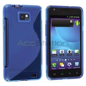 For Samsung Galaxy S2 2 II AT&T i777 New Blue TPU Rubber Cover Skin 