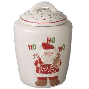   Santa Ho Ho Ho Stone Christmas Cookie Jars 9.75