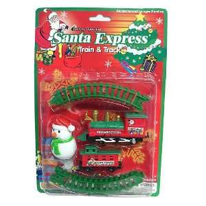  Kids Santa Express Train Track Caboose & Snowman 