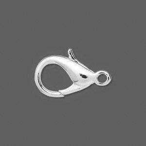 25 Lead safe Silver Plated 13mm Lobster Claw Clasps  
