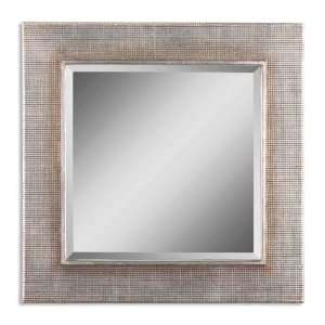 Uttermost 33.5 Inch Afton Mirror Wall Mounted Mirror Silver Champagne 