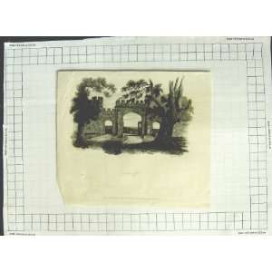  1813 Antique Print Sandpit Gate Trees Hakewill Greig