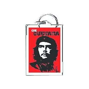  Raven Images KC7003 Che Guevara Keychain   B & W On Red 