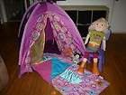 RARE Child / Life Size 42 Groovy Girls Tent Sleeping Bag and Gwen 