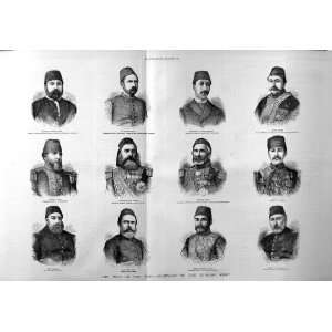   1877 War Generals Turkish Army Pasha Dervish Ahmet Men