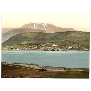  Photochrom Reprint of Fort William and Ben Nevis, Scotland 
