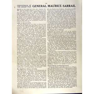  1915 16 WORLD WAR GENERAL SARRAIL SALONIKA ALLIED
