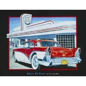  Don Stambler   Route 66 Diner Canvas: Home & Kitchen
