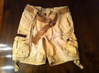 RARE discontinued RUEHL cargo shorts with belt size 30 abercrombie 