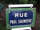 French vintage rue sign paris France deco chic plaque