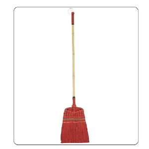  Broom for Sweeping Red with Bamboo Handle: Home & Kitchen