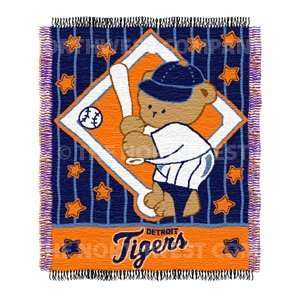 MLB Detroit Tigers Baby Afghan / Throw Blanket  Sports 
