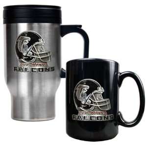 Atlanta Falcons Coffee Cup & Travel Mug Gift Set: Sports 