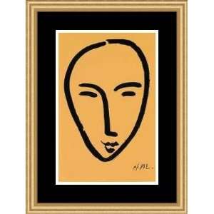  Visage Sur Fond Jaune by Henri Matisse   Framed Artwork 