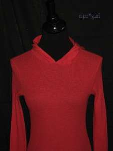 Mimi & Coco MADE IN ITALY Red Hooded Hoodie Shirt Top S  