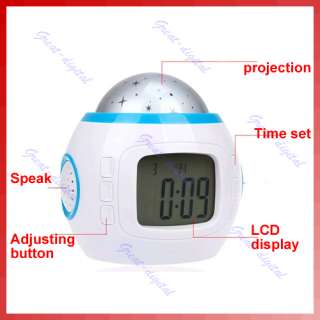 Digital Color Change Star Light Projection Alarm Clock  