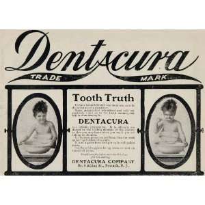  1901 Ad Dentacura Toothpaste Teeth Dental Dentist Child 