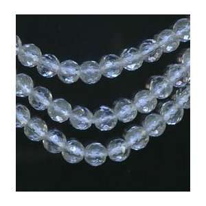  Rock Crystal 5mm Genuine Quartz Strand Round Faceted A+ 
