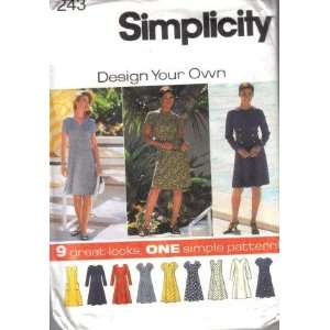  Simplicity Sewing Pattern 7243 Misses Design Your Own Dress 