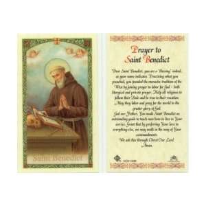  Benedict Laminated Prayer Card