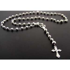  Silver Rosary Necklace Case Pack 6 