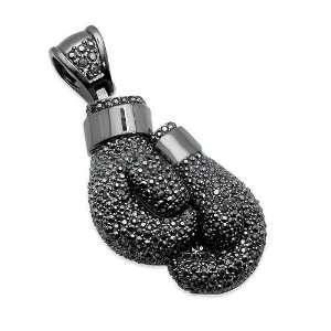  Black Ice Manny Pacquiao Boxing Gloves Bling Pendant + 36 